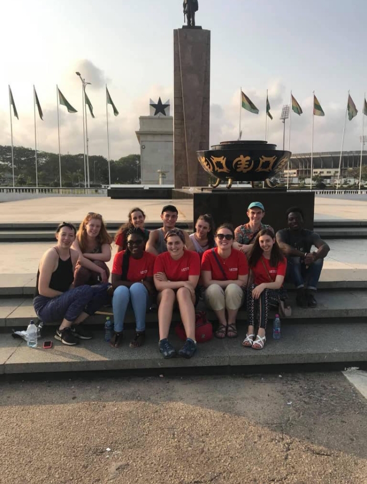 International volunteers executing projects in Ghana